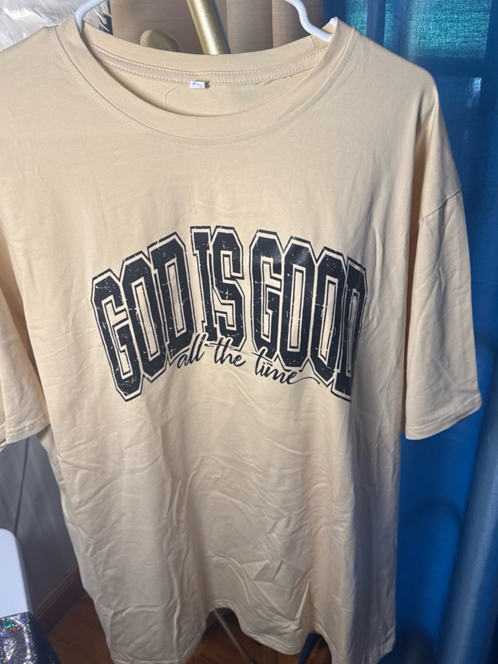God Is Good Graphic Tee - Beige
